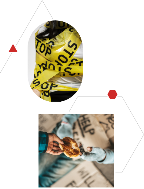 The image illustrates protesting and protecting concept.